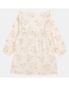 Robe en Coton Bio Abella bis ml aop rose