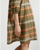 Robe Naely tie & dye kaki