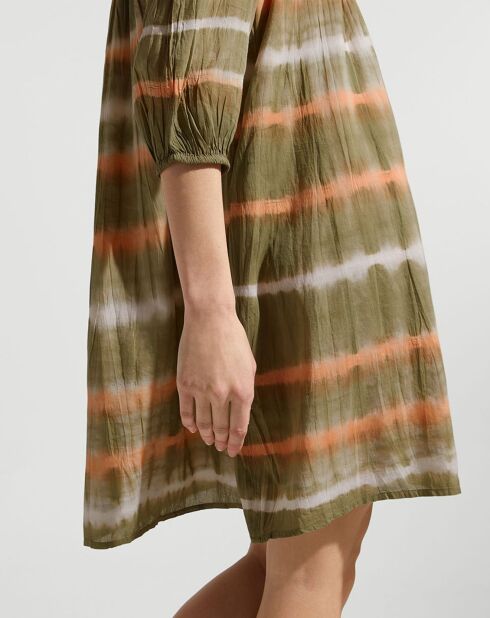Robe Naely tie & dye kaki
