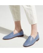 Mocassins en Cuir bleu jean