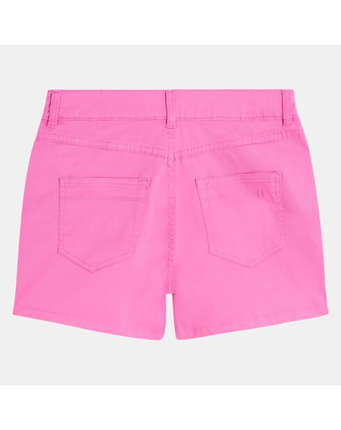 Short en Coton Bio Moona twill rose