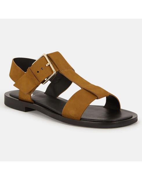 Platte sandalen van camelleer