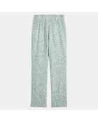 Pantalon Jupla4 fleurs bleu