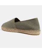 Espadrilles tissu ajouré vertes