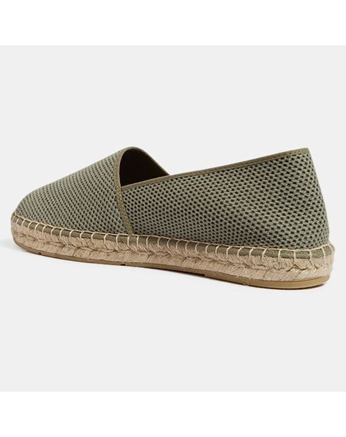 Espadrilles tissu ajouré vertes