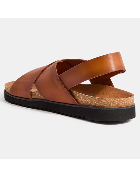 Sandales en Cuir camel