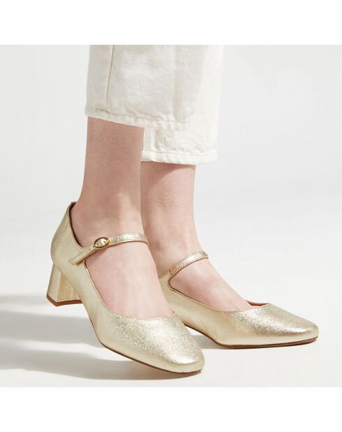 Babies en Cuir platine - Talon 4.5 cm
