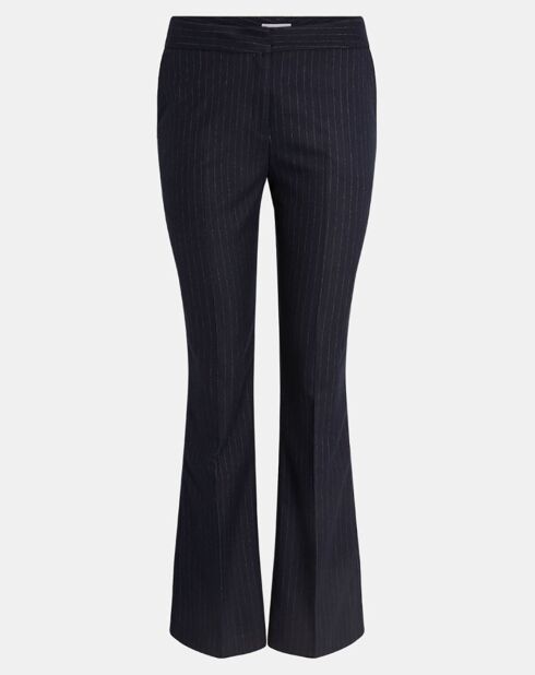 Pantalon Melissa rayé bleu marine