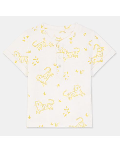 T-Shirt Bluto tunisien print blanc