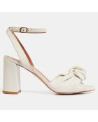 Sandales à talon en Cuir blanches - Talon 8.5 cm