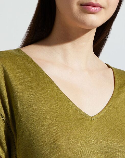 T-Shirt 100% Lin Rastrapi kaki