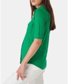 Chemise en Lin mélangé verte