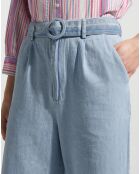 Pantalon large Lucia bleu