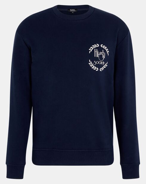 Sweat Featpri imprimé bleu marine
