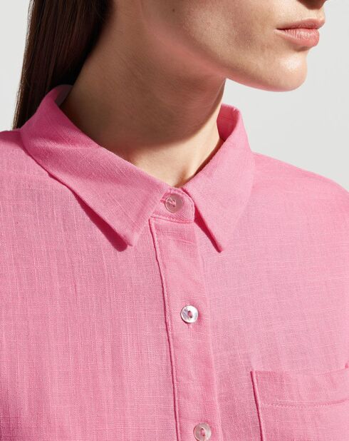 Chemise en Lin mélangé Leane rose vif