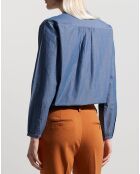 Top Rill chambray bleu