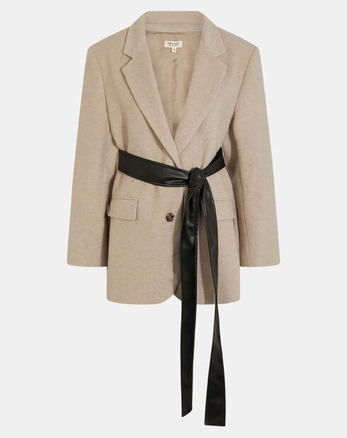 Veste en Laine & Cachemire mélangés Mille beige