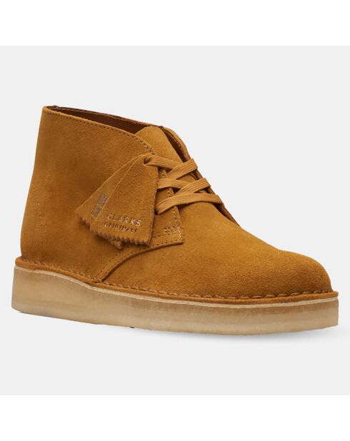 Desert boots en Velours de Cuir Coal camel