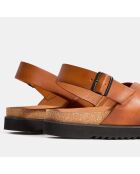 Sandales en Cuir camel