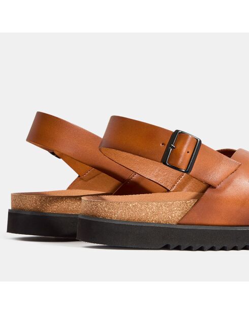 Sandales en Cuir camel