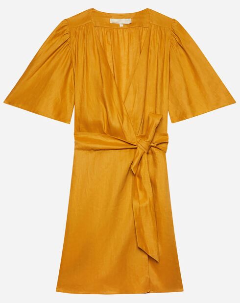 Robe 100% Lin Tabasco orange