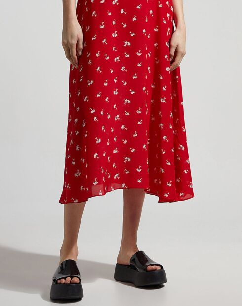 Robe 100% Soie Canon rouge