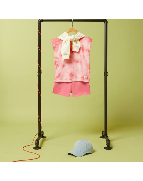 Short en Coton Bio Moona twill rose
