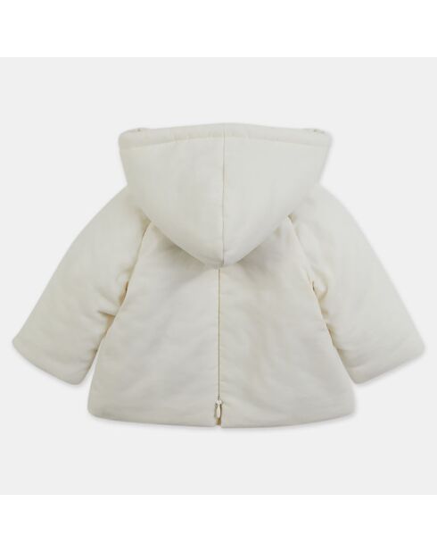 Manteau Pandore en Velours écru