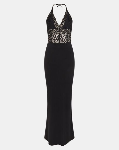 Robe Linda dos nu dentelle noire
