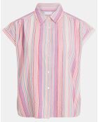 Chemise Levain rayée rose