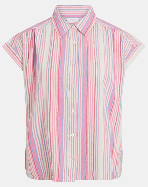 Chemise Levain rayée rose
