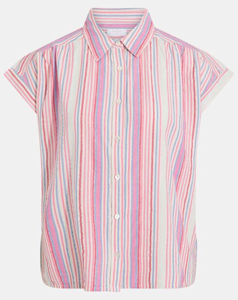 Chemise Levain rayée rose