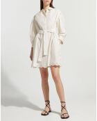 Robe en Coton & Lin Corinto blanche