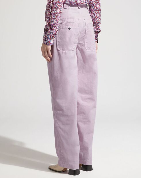 Pantalon large Ruby parme