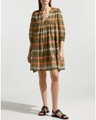 Robe Naely tie & dye kaki