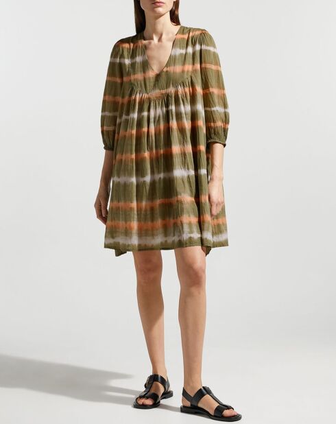 Robe Naely tie & dye kaki