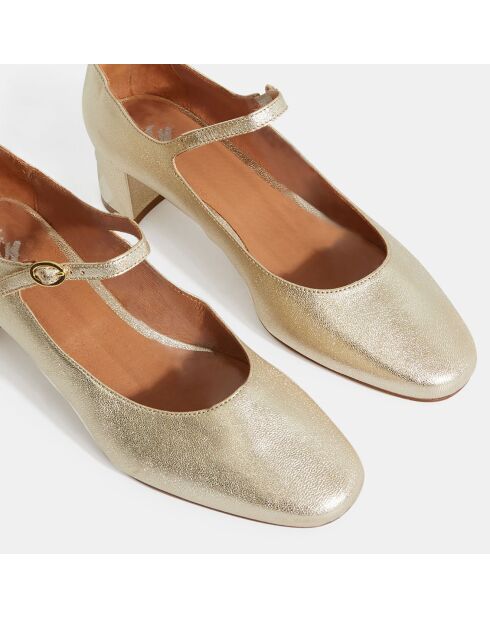 Babies en Cuir platine - Talon 4.5 cm