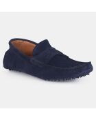 Mocassins en Cuir bleu marine