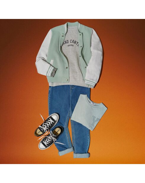 Sweat Jaim col rond print gris clair