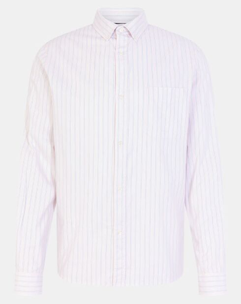 Chemise Pixfordnay ml rayé bleu/rose