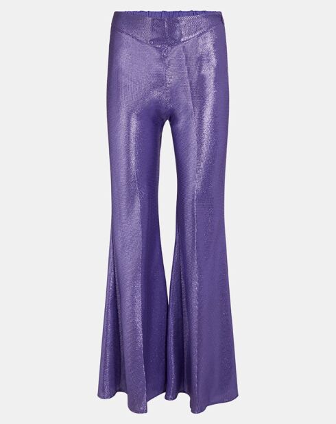 Pantalon flare lurex Music violet