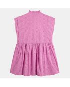 Robe en Coton Bio Lady à broderie rose