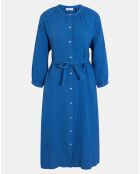 Robe-chemise midi Lao bleu vif
