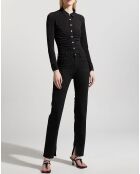 Jean Slim stretch Elody fendu en bas noir