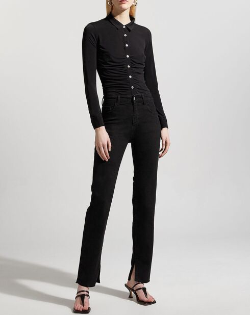 Jeans slim elasticizzati Elody con spacco sul fondo nero