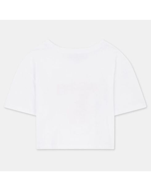 T-Shirt en Coton Bio Glamour mc print blanc