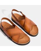 Sandales en Cuir camel