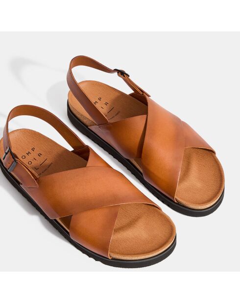 Sandales en Cuir camel