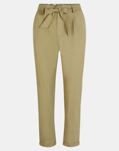 Pantalon droit chino Lupin kaki