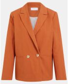 Blazer en Coton & Lin terre brûlée